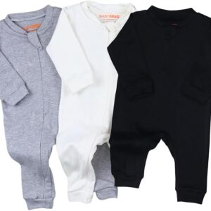 Kit 3 Macacão Minimalista Para Bebês Com Zíper Premium - Baby Greg