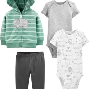 Enxoval Conjunto 4 Peças Jaqueta, Calça e Bodies - Simple Joys by Carter's