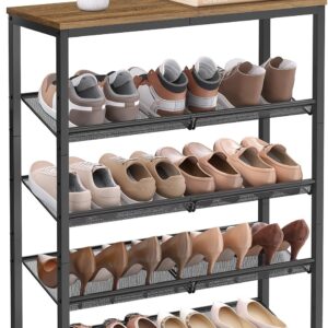 VASAGLE Sapateira para Entrada Industrial de 5 Níveis - Prateleiras Ajustáveis BRLBS038KD02
