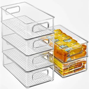 Kit 6 Organizador Multiuso Modular Geladeira, Armário, Despensa e Lavanderia