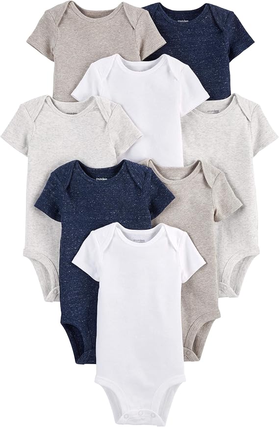 Body Pacote com 8 Bodies Manga Curta Unisex - Simple Joys by Carter's