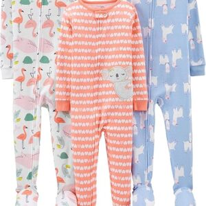 Kit 3 Pijamas de Algodão com Pé Ajuste Confortável – Simple Joys by Carter's