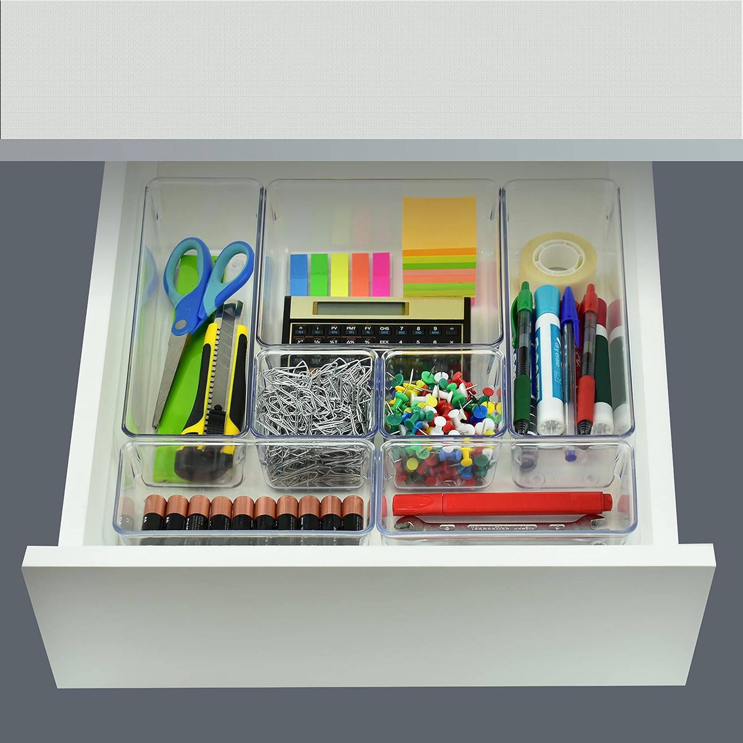 Acrimet Organizador Modular de Gavetas Transparente - Kit com 7 Potes - Imagem 5