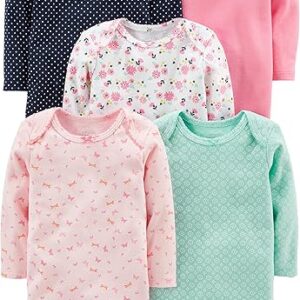 Kit 5 Bodies Manga Longa Simple Joys by Carter's – Bebê Menina