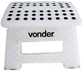 Banqueta Plástica Dobrável Vonder 22 cm (220 mm) – Branca