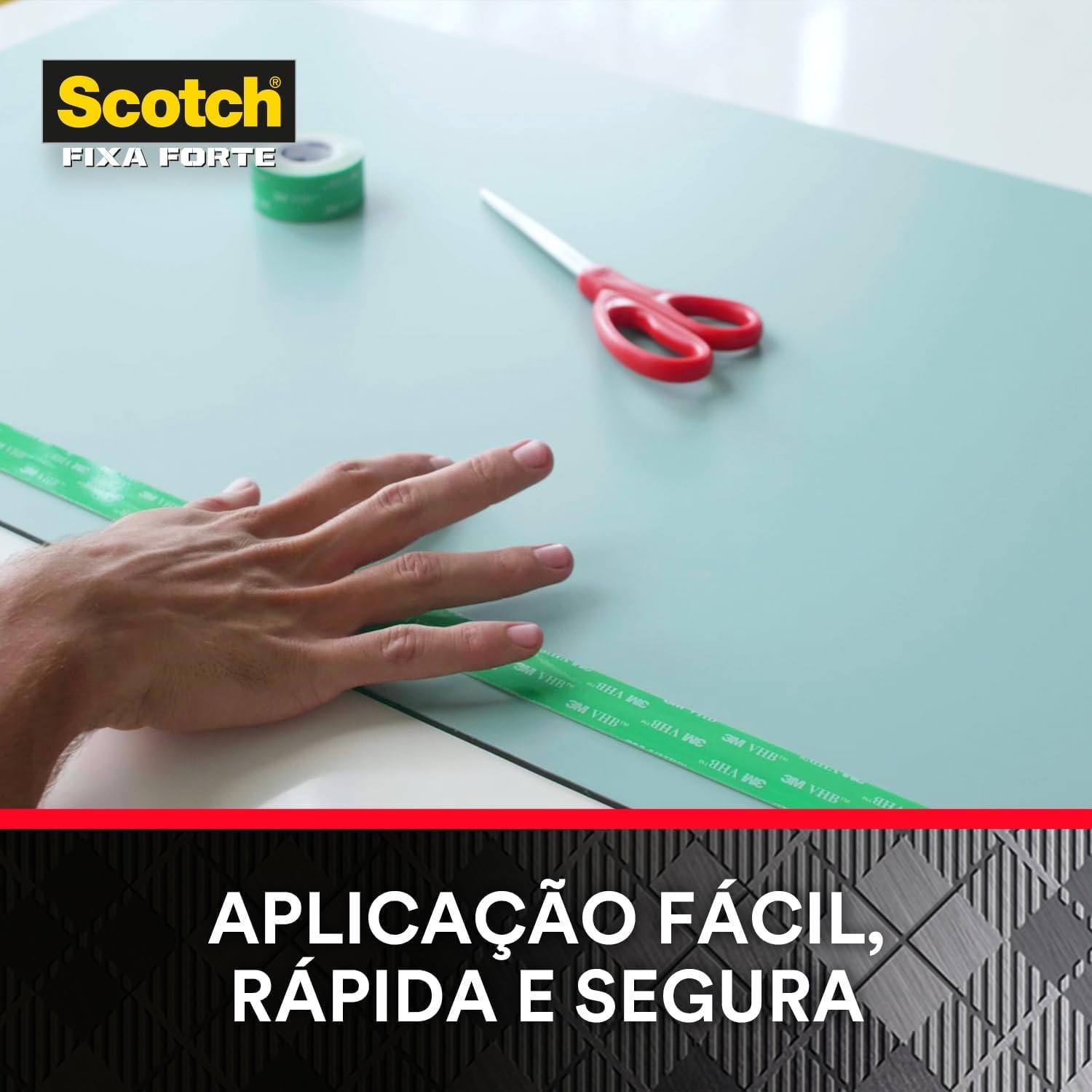 Fita Dupla Face Scotch Fixa Forte Fixação Extrema 3M 24mm x 2m - Imagem 4