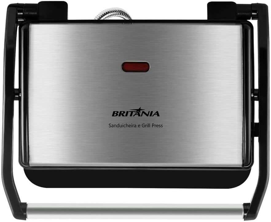 Sanduicheira e Grill Britânia BGR27I Press 2 em 1 850W – Inox (220V)