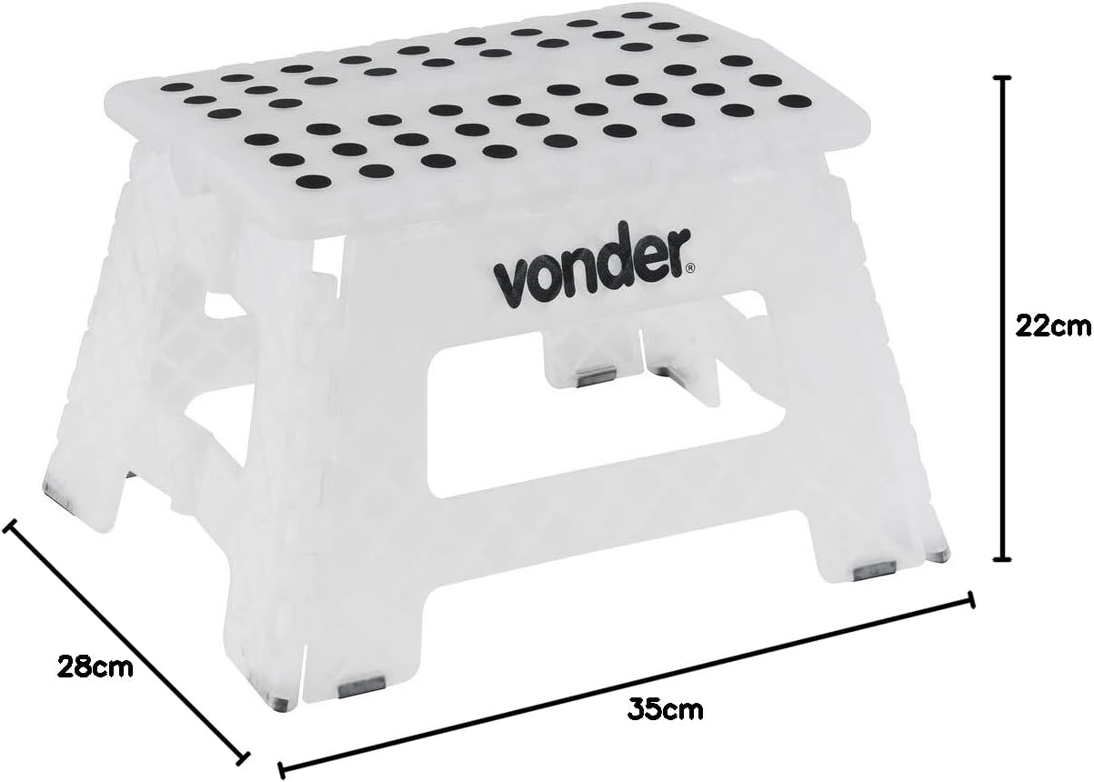 Banqueta Plástica Dobrável Vonder 22 cm (220 mm) – Branca - Imagem 6