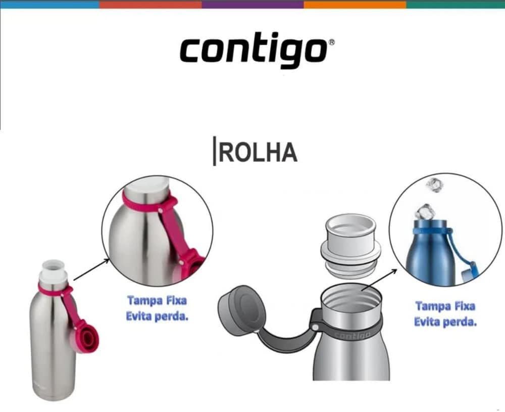 Garrafa Térmica Inox Parede Dupla Matterhorn 591ml Contigo – Azul Mônaco - Imagem 5