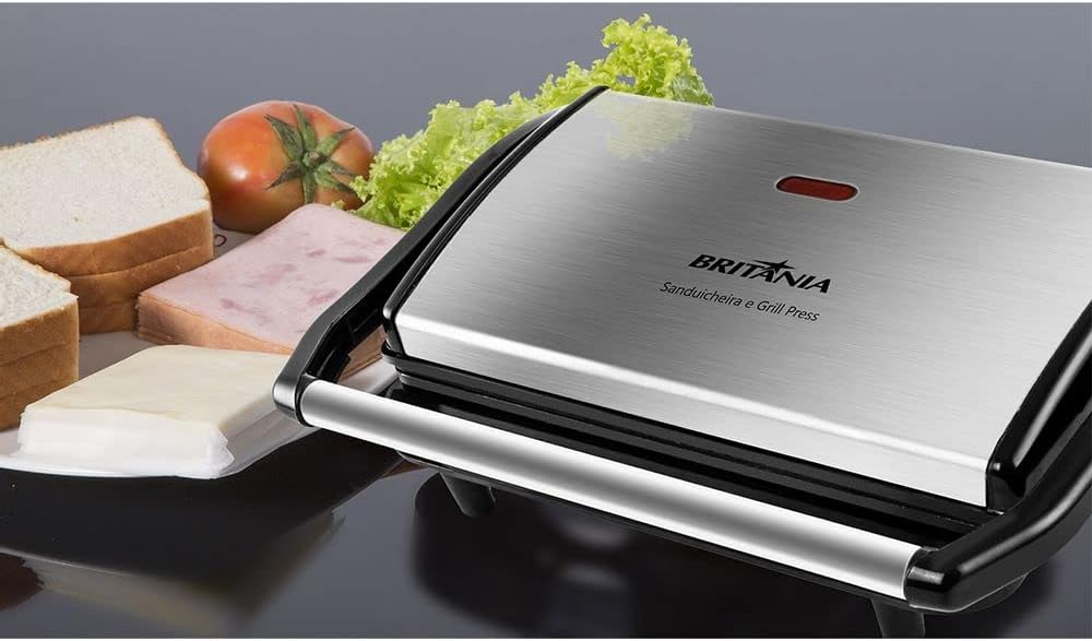 Sanduicheira e Grill Britânia BGR27I Press 2 em 1 850W – Inox (220V) - Imagem 3