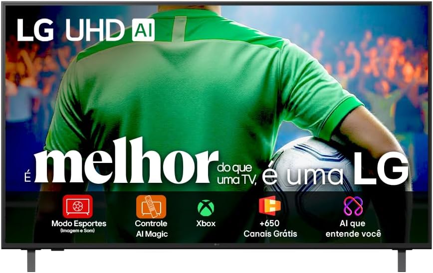 Smart TV 4K 55" LG UHD (55UA85) – Processador α7 AI, Alexa e Controle Smart Magic
