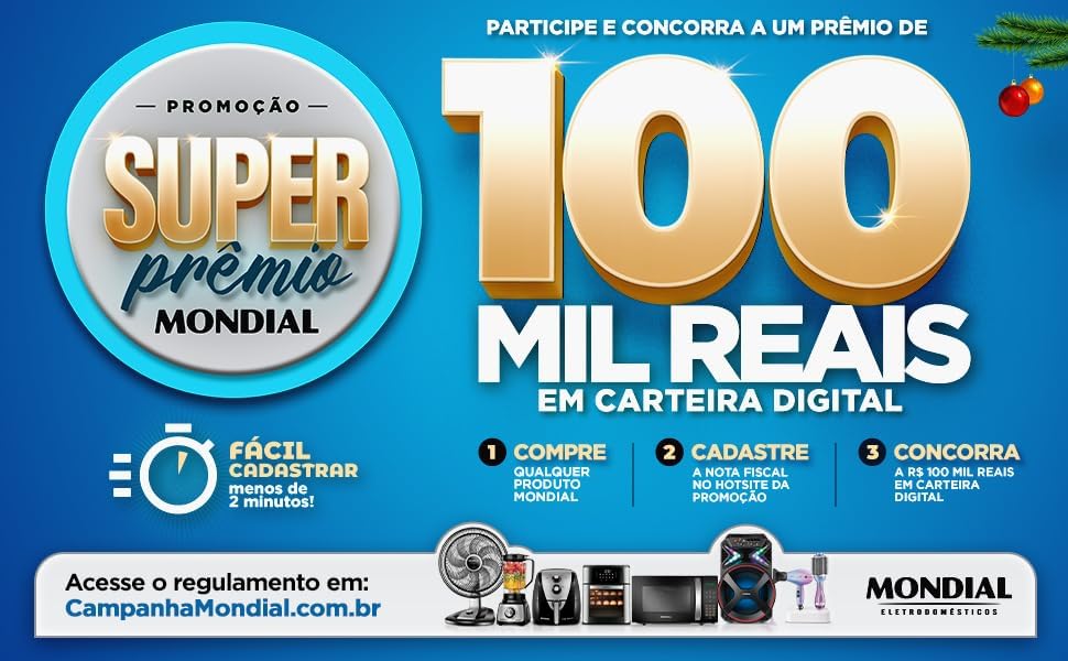 Espremedor de Frutas Mondial Premium E-02 30W – Preto (220V) - Imagem 9