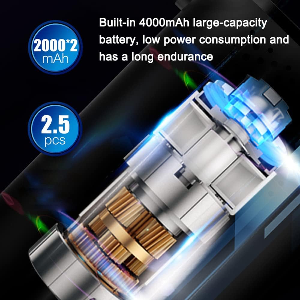 Compressor de Ar Portátil Sem Fio 150 PSI com Bateria 4000mAh e Luz LED - Imagem 7
