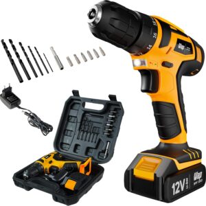 Parafusadeira e Furadeira à Bateria 12V WAP BPF-12K3 com Kit 13 Acessórios e Maleta – Bivolt