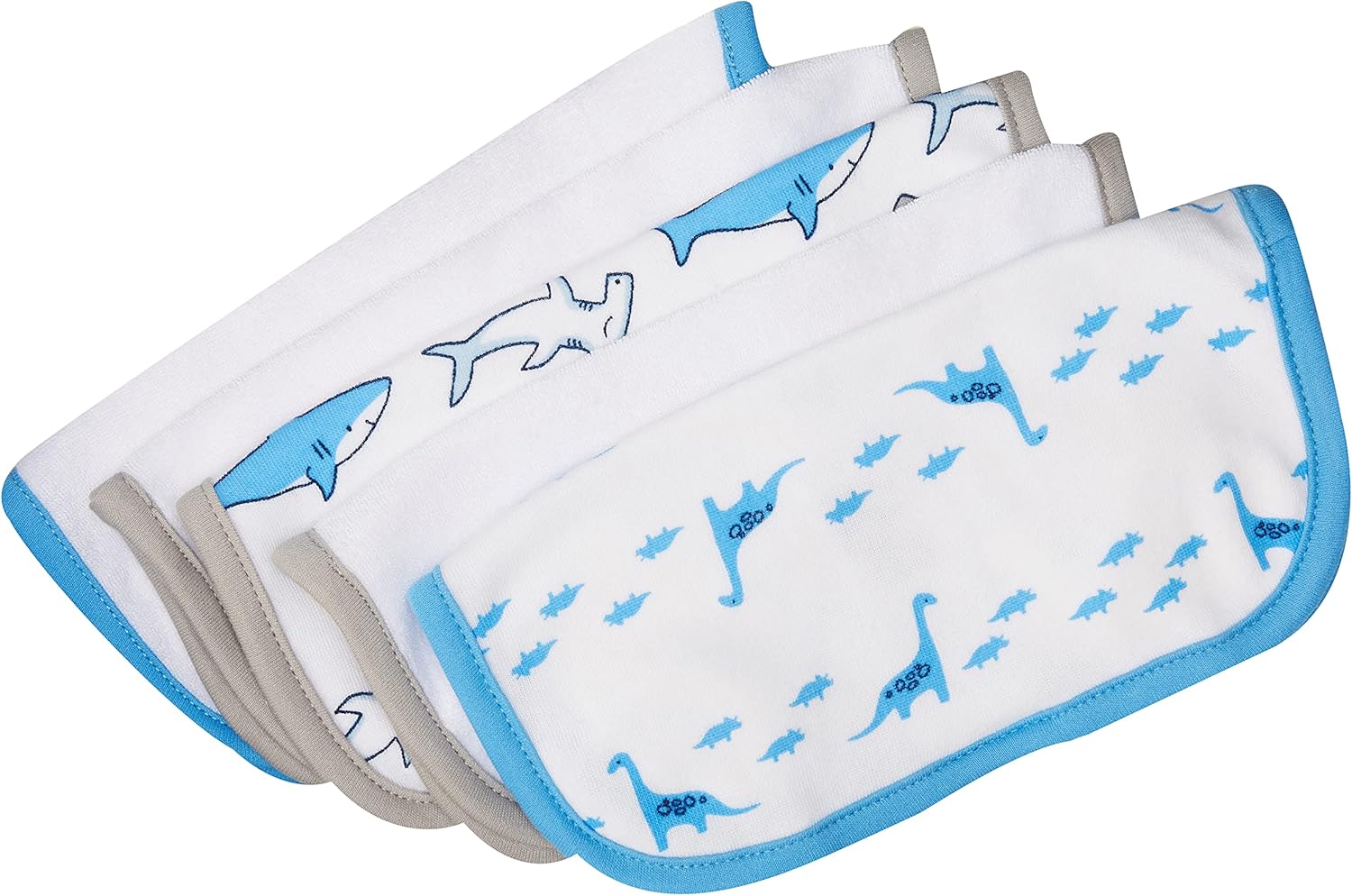 Conjunto de Toalhas de Banho Infantis e Paninhos Simple Joys by Carter's – Tubarão e Dinossauro - Imagem 3