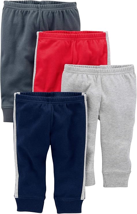 Kit 4 Calças Neutras Infantis Simple Joys by Carter's – Unissex Bebê
